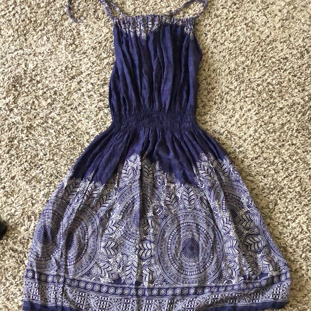 Beautiful blue and white pattern dress